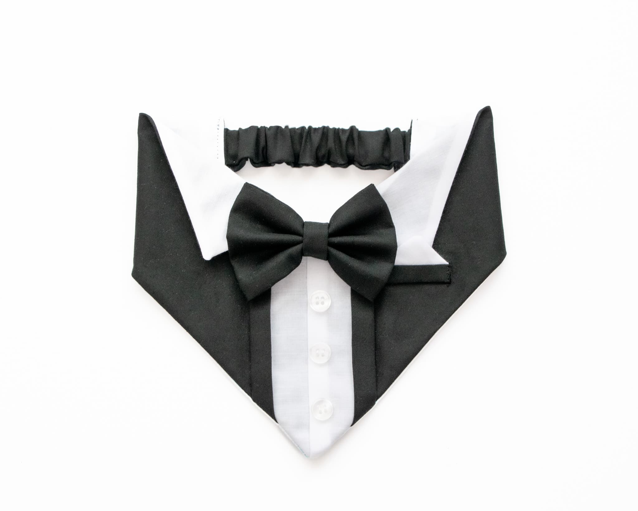 Classic Tuxedo Suit — handmade dog bandana