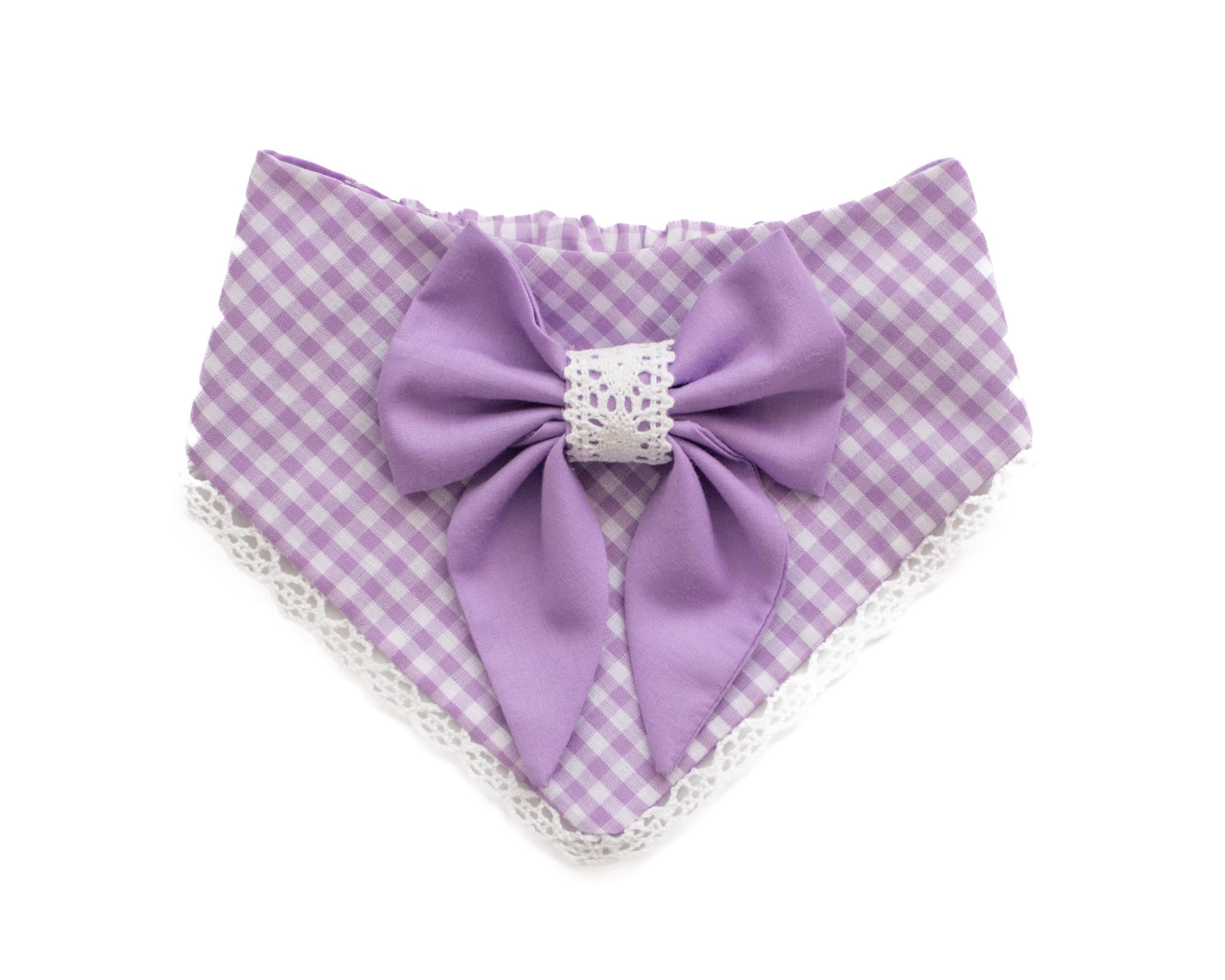 Lacey Lavender Bow Bandana