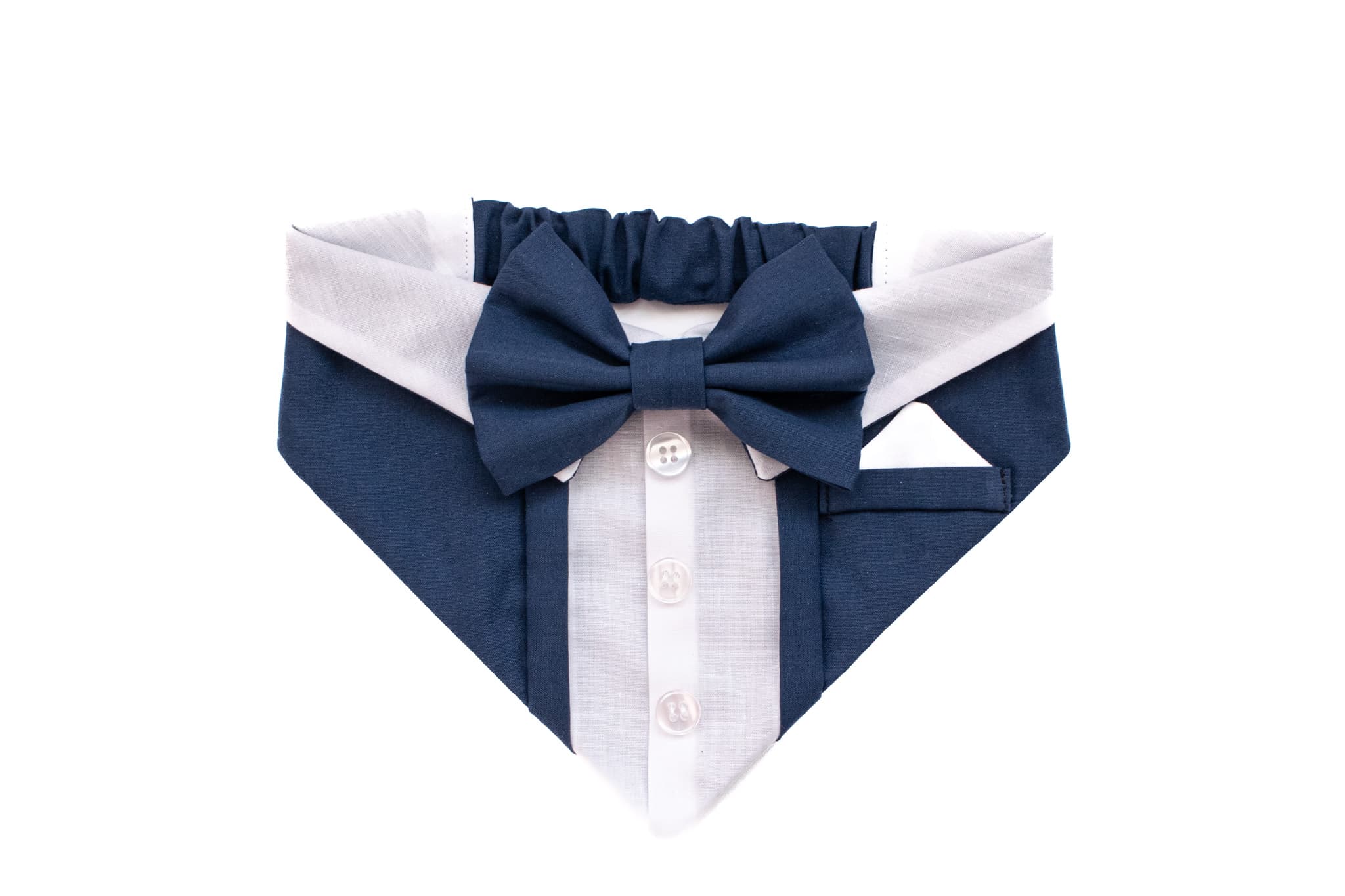 Elegant Navy Ring Bearer Bandana